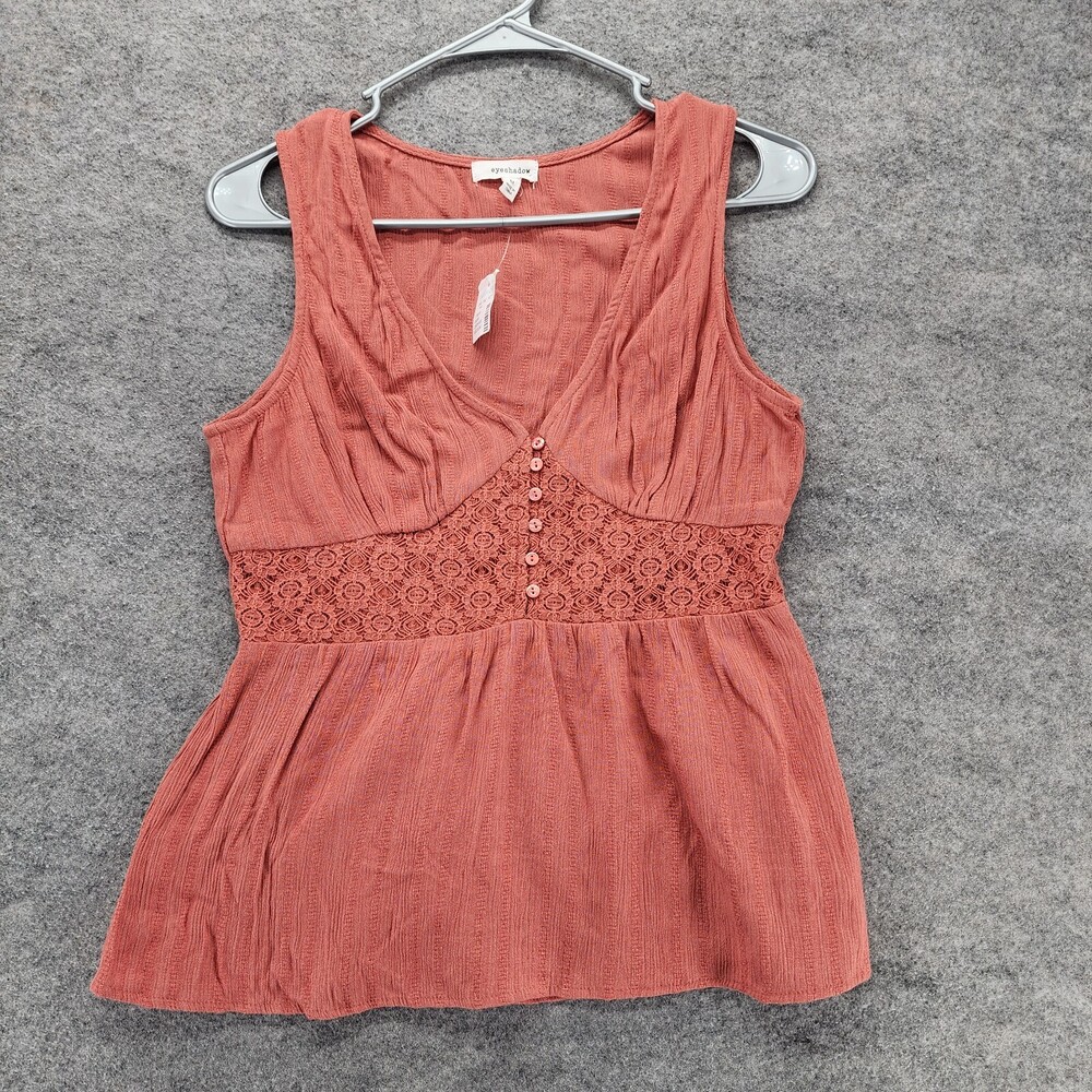 Eyeshadow Maurices Shirt Womens Medium Sleeveless Red
